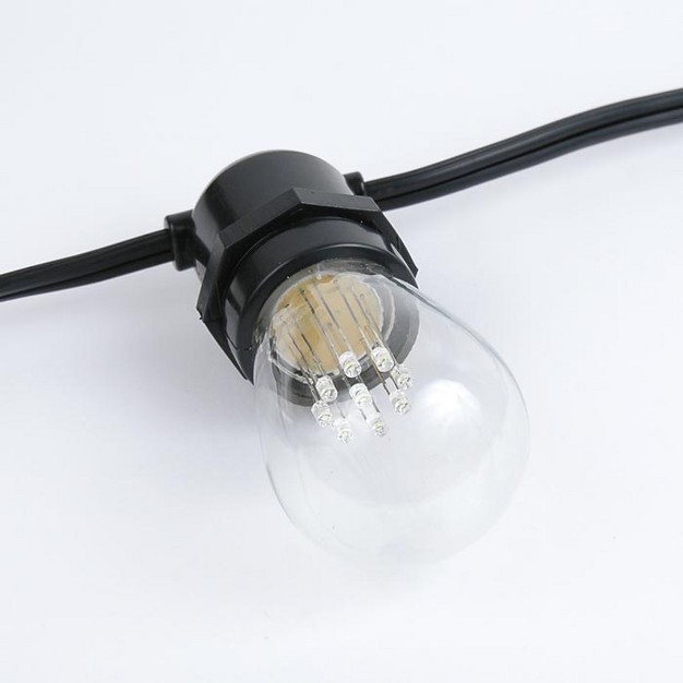 Novelty Lights Edison Outdoor String Lights With 25 In line Sockets Black Wire 37 5 Feet