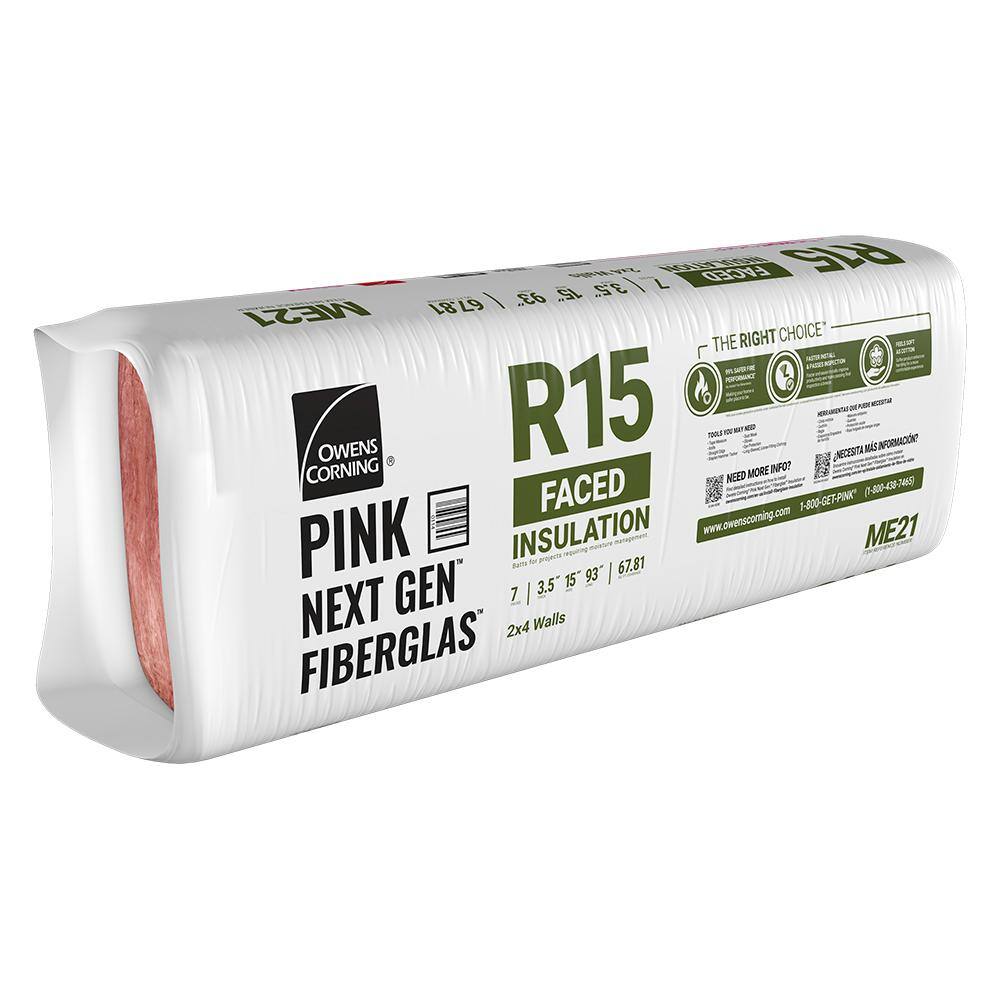 Owens Corning R-15 Kraft Faced Fiberglass Insulation Batt 15 in. x 93 in. ME21