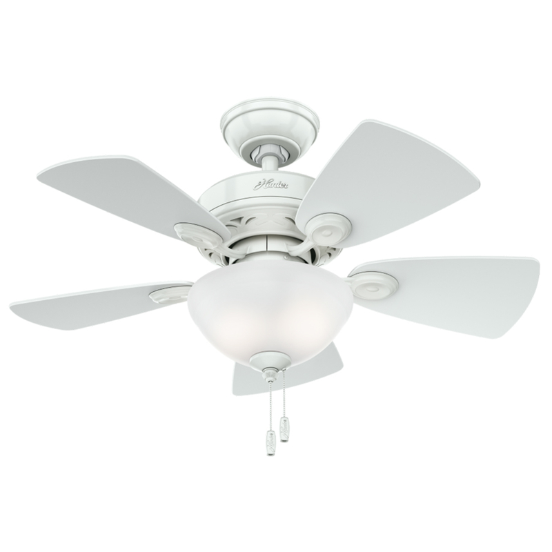 Hunter Watson 34 in. Snow White Incandescent Indoor Ceiling Fan