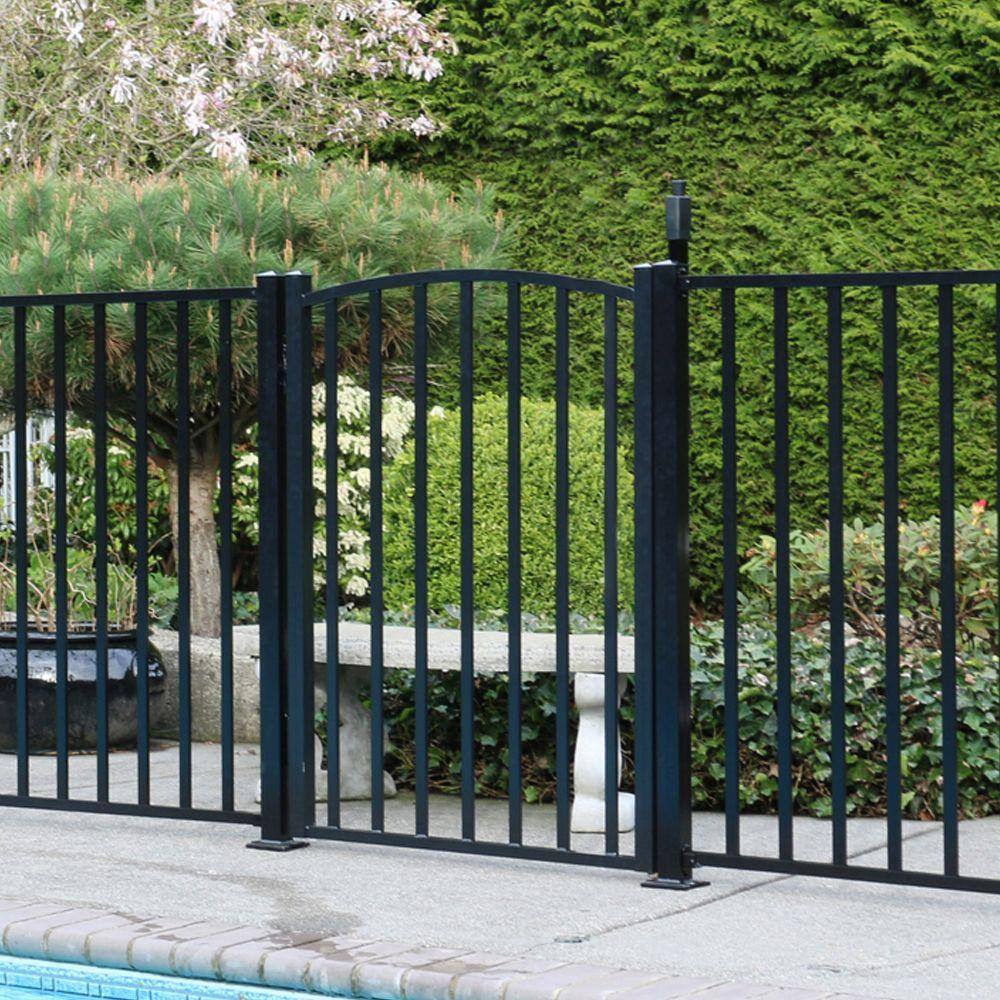 PEAK Aquatine 3 ft. x 4 ft. Black Aluminum Fence Pool Gate 56163