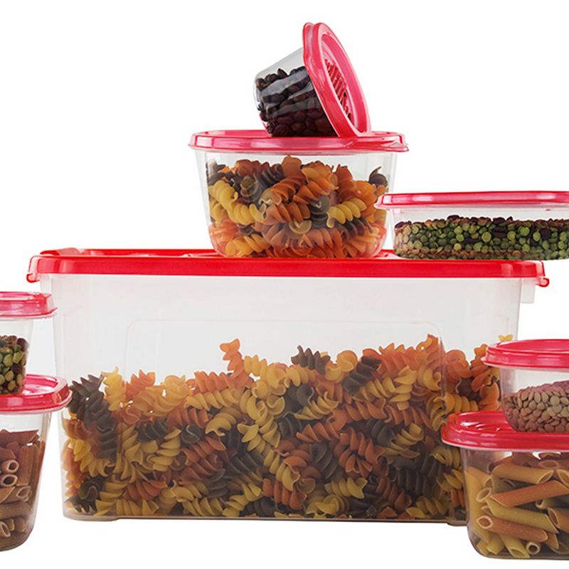 Nested 62 Piece Plastic Container Set with Storage Container