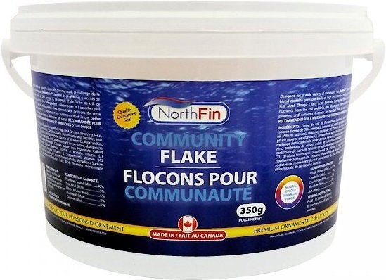 NorthFin Community Flake Formula Fish Food， 350-g jar