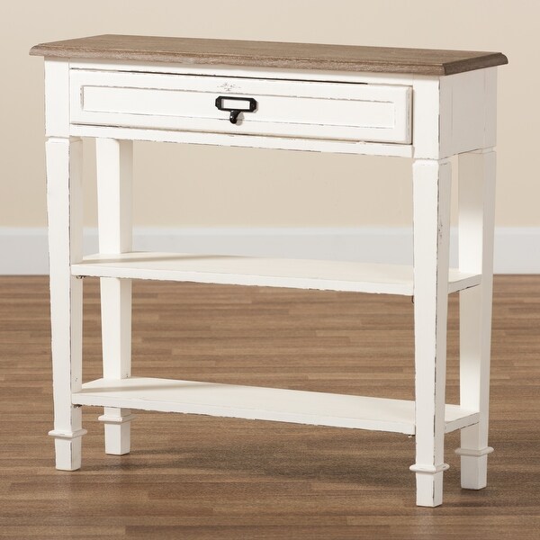 The Gray Barn Mead Grove French Accent White Console Table