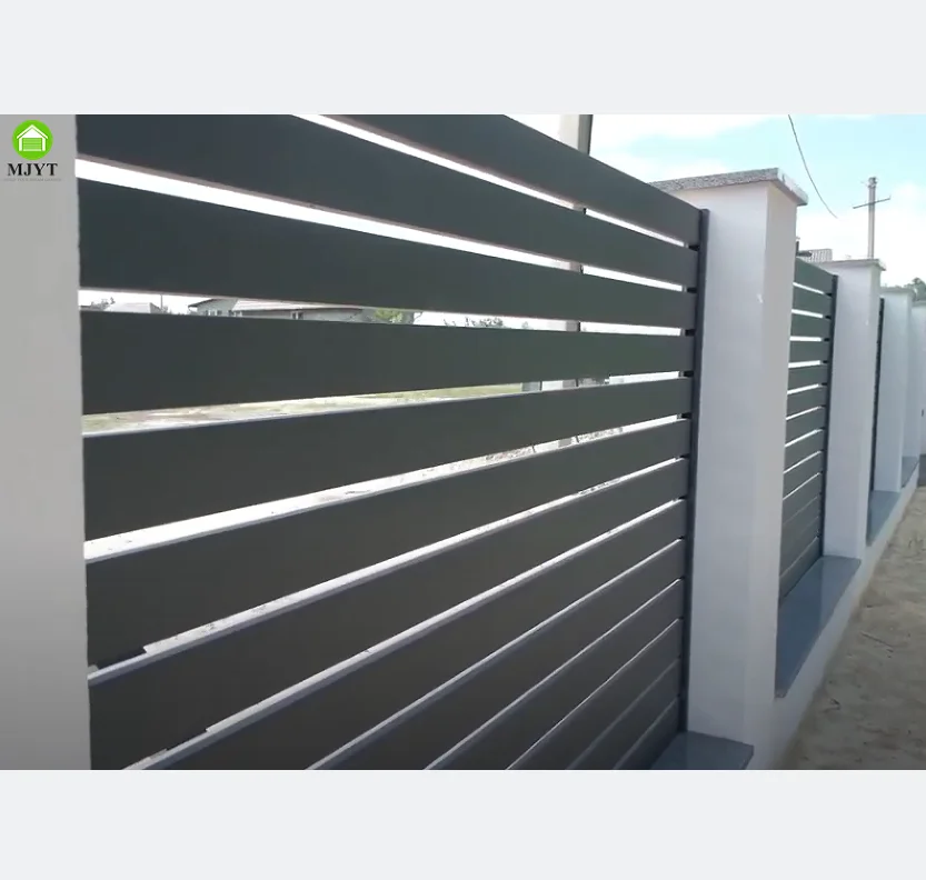 outdoor no dig aluminum slat fence panels private garden aluminum fence Garden Supplies