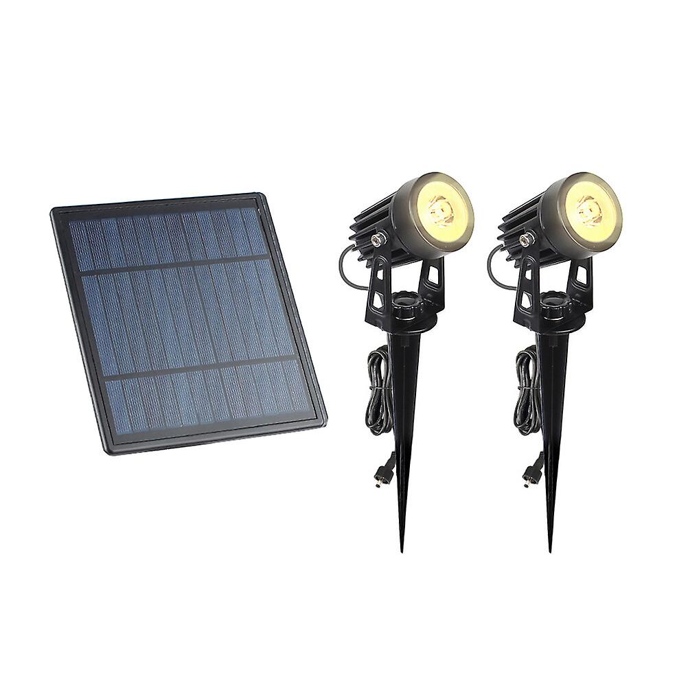 1 Set Of Creative Solar Powered Spotlight Ground Plug Lamp Landscape Light