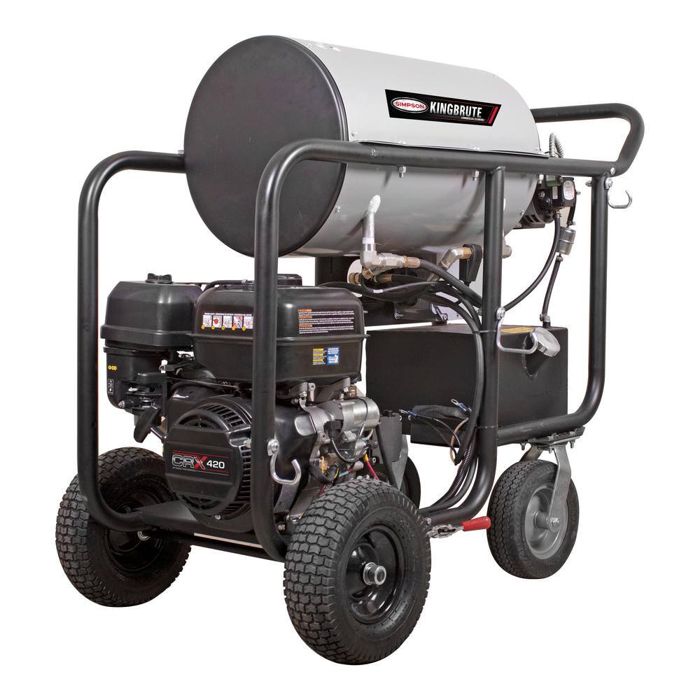 SIMPSON 4000 PSI at 4.0 GPM CRX 420 with AAA Industrial Triplex Pump Hot Water Professional Gas Pressure Washer 65132