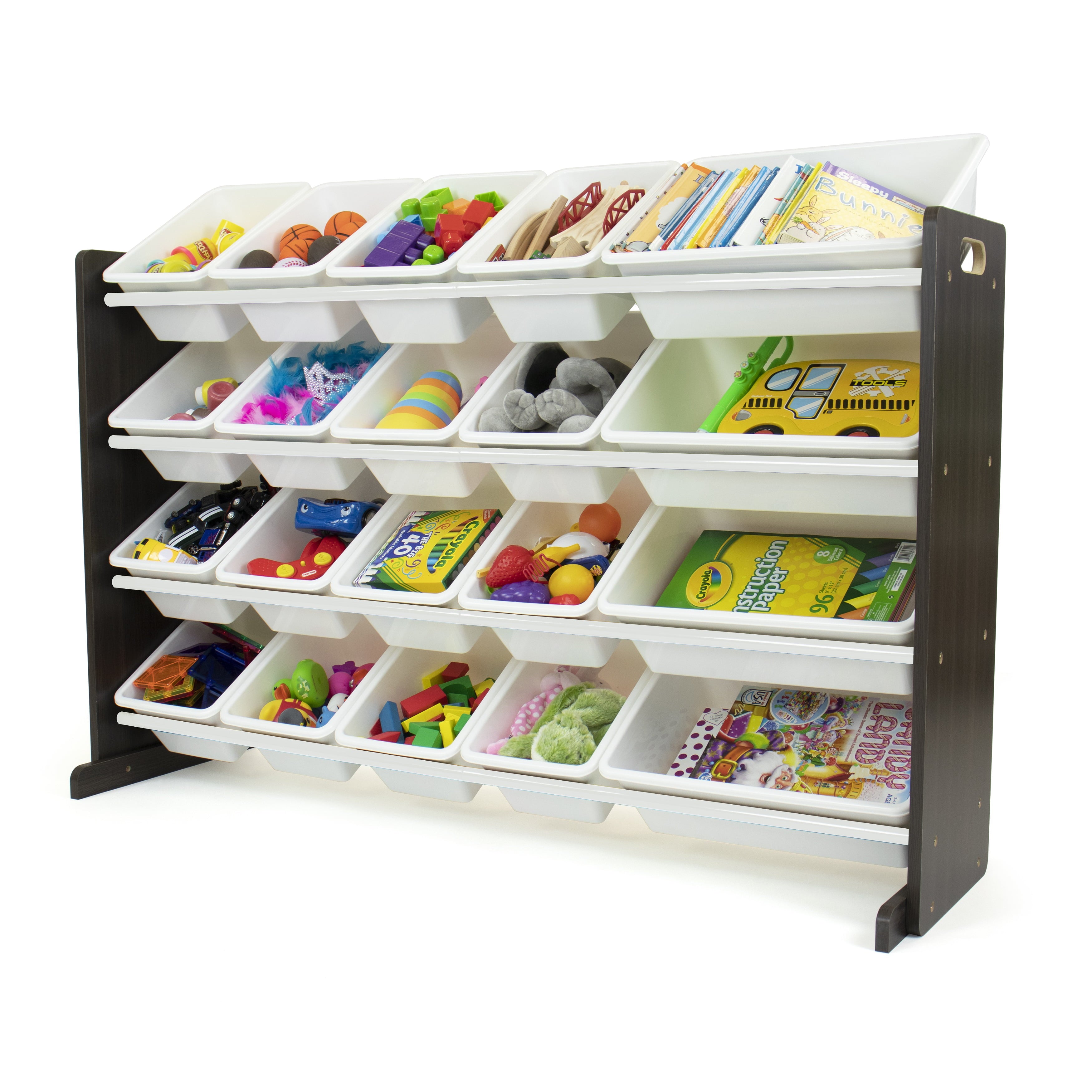 Humble Crew Espresso Extra Large Toy Storage Organizer with 20 Storage Bins, Espresso