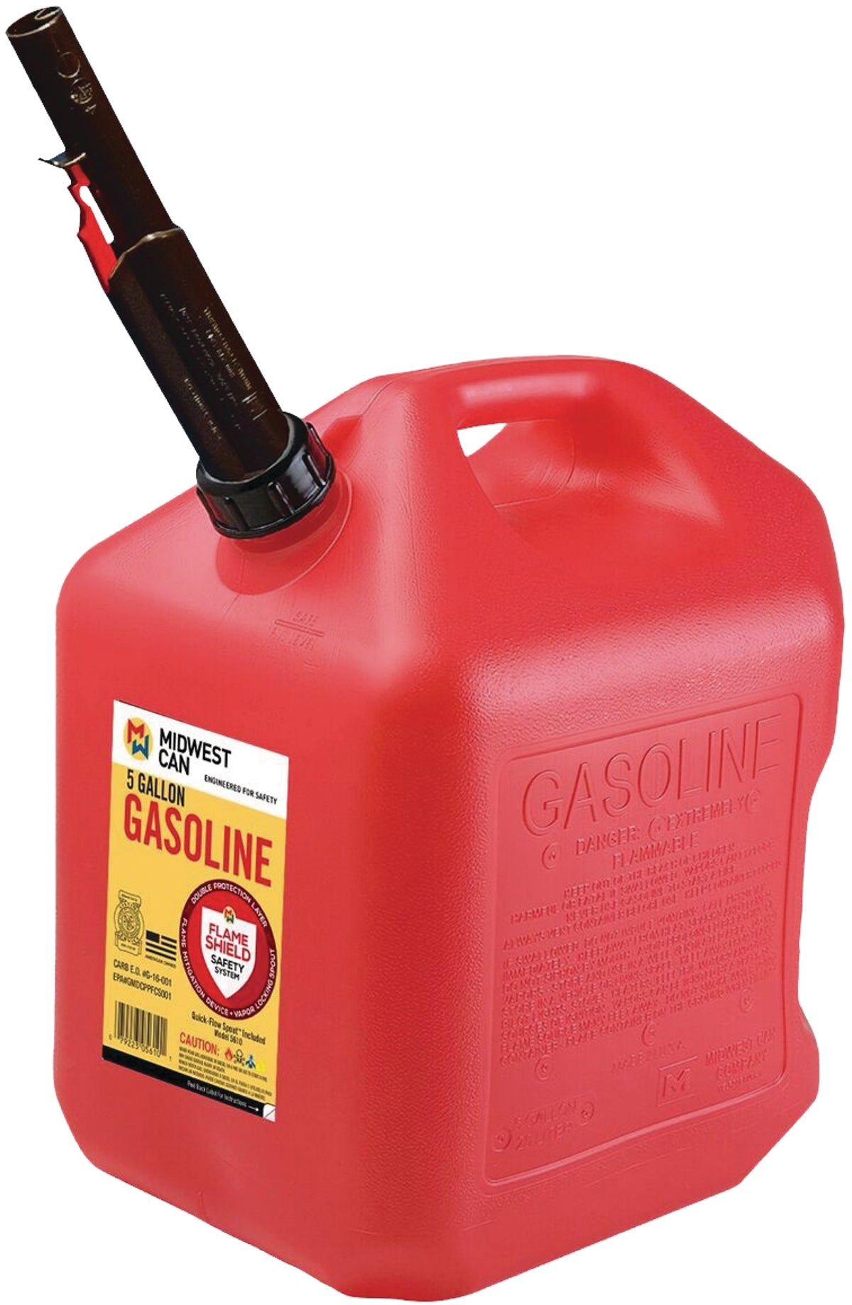 Midwest Can Auto Shut-Off Fuel Can 5 Gal. Red