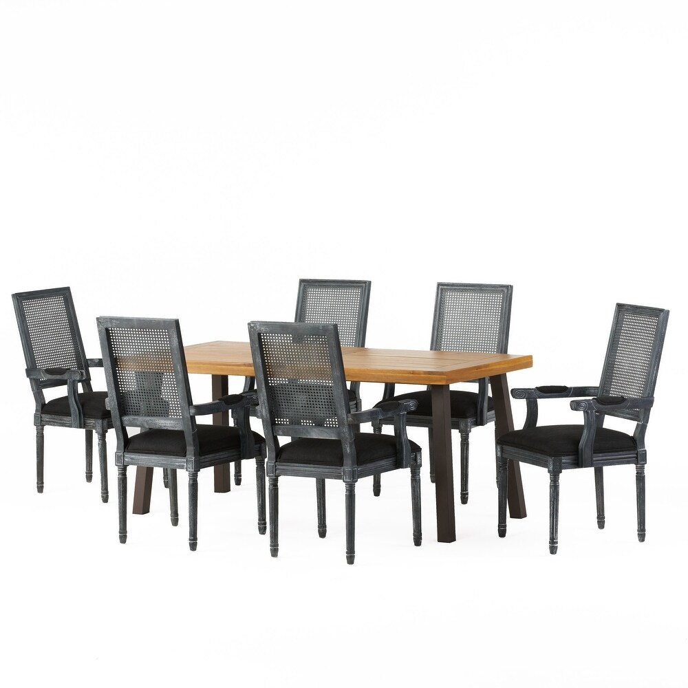 Chatau Fabric and Wood 7 Piece Dining Set by Christopher Knight Home