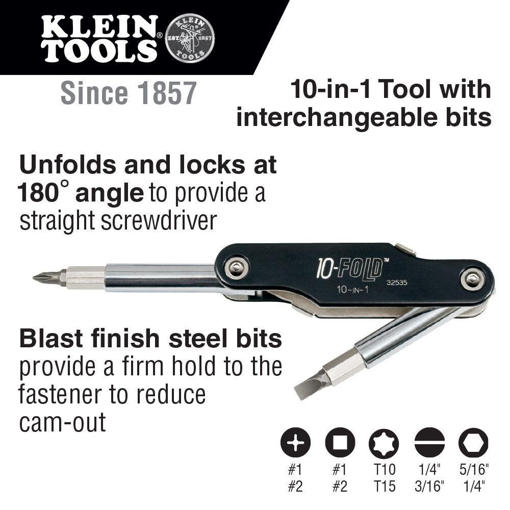 Klein Tools 10-in-1 Folding Screwdriver 32535 from Klein Tools