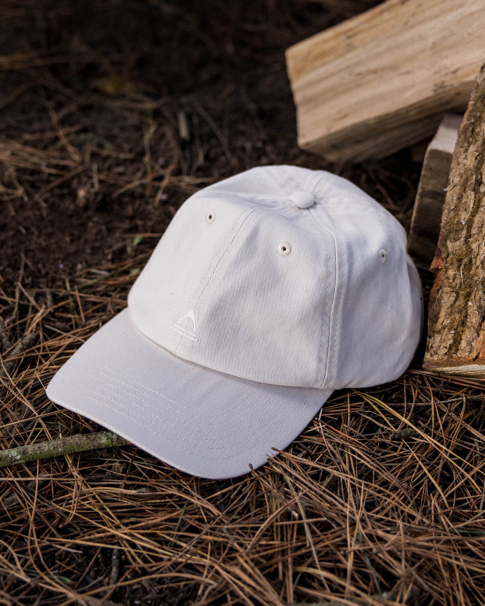 Fade Recycled Cotton Low Profile 6 Panel Cap - Vintage White