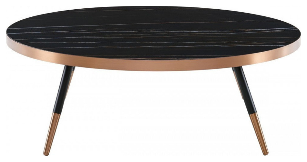 Andriani Modern Black Ceramic Coffee Table   Midcentury   Coffee Tables   by Rustic Home Furniture Deco  Houzz