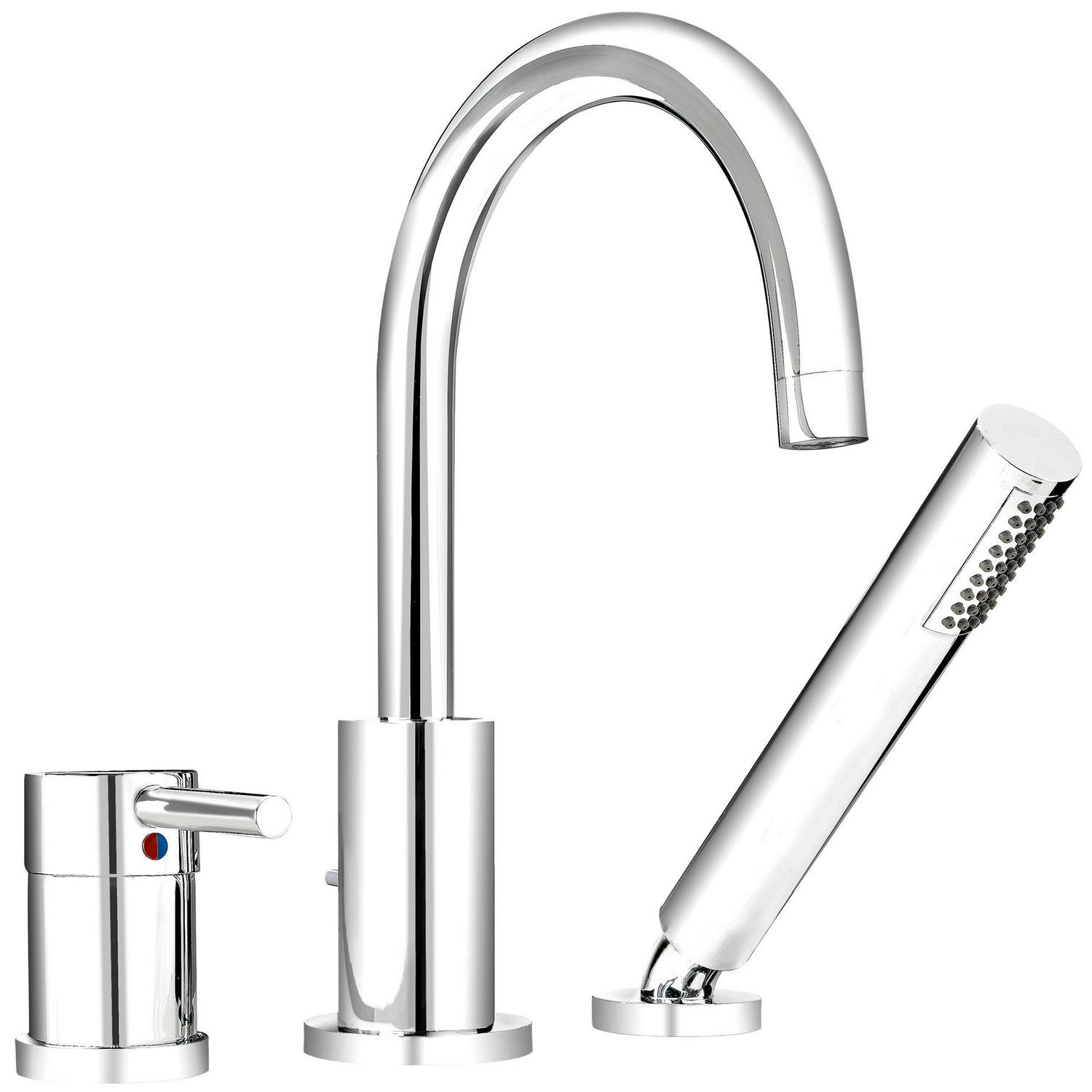 Belanger DEL43CCP Single Handle Roman Bathtub Filler， Polished Chrome