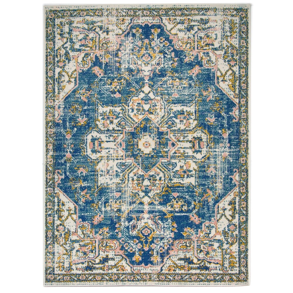 Derya Bohemian Medallion Indoor/ Outdoor Area Rug