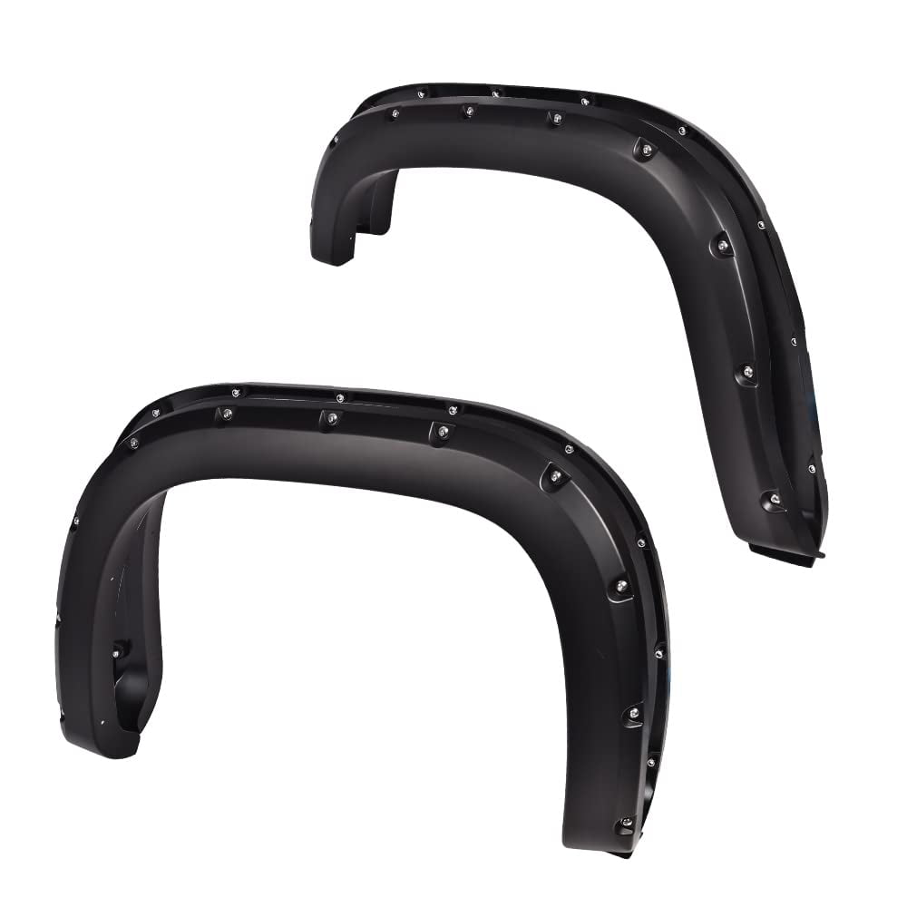 PIT66 4pcs Fender Flares Pocket Rivet Textured Fit For 2007-13 Gmc Sierra 1500 Offroad