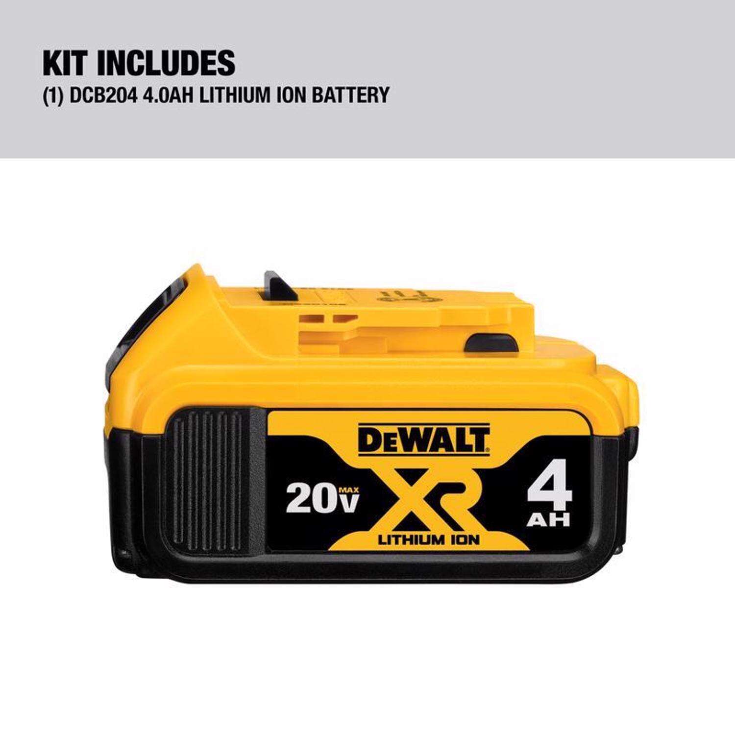 DW 20V MAX XR DCB204 4 Ah Lithium-Ion Battery 1 pc