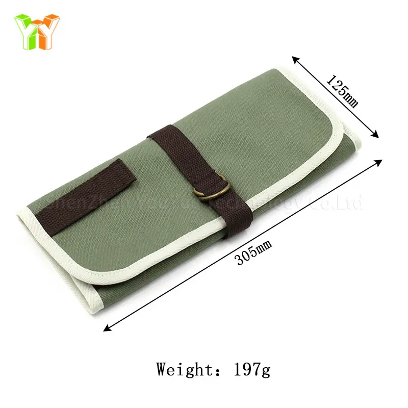 Portable Cutlery Bag Camping Picnic Tableware Organizer Canvas Dinnerware Storage Bag Utensil Pouch Case