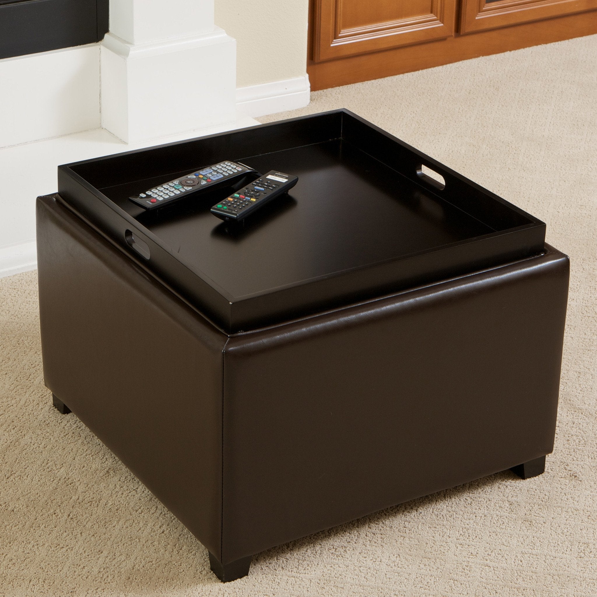 Jefferson Tray Top Storage Ottoman