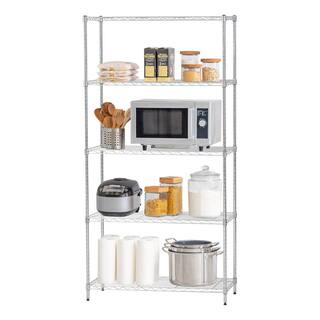 IRIS 5 Shelf Wire Storage Unit Silver 596038