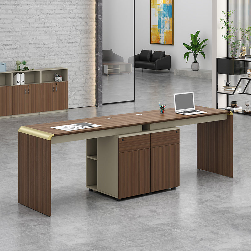 ANDERSON 2 People Workstation 2.4M - Australian Gold Oak