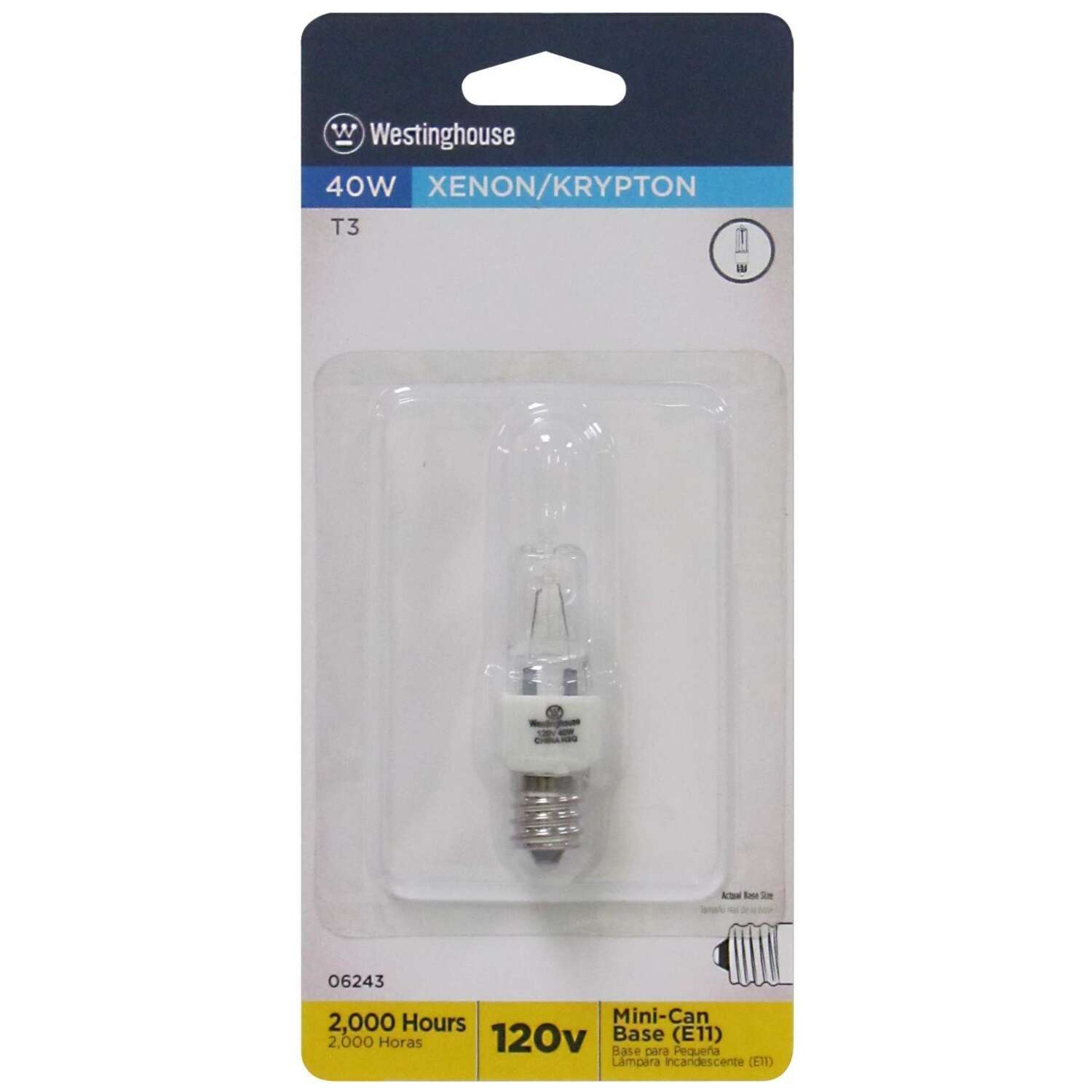 Westinghouse 40 W T3 Specialty Incandescent Bulb E11 White 1 pk