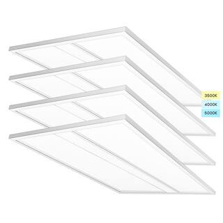 LUXRITE 2 ft. x 4 ft. 330044005500 Lumens Integrated LED Panel-Light 3 Color Options 3500K4000K5000K Dimmable (4-Pack) LR25707-4PK