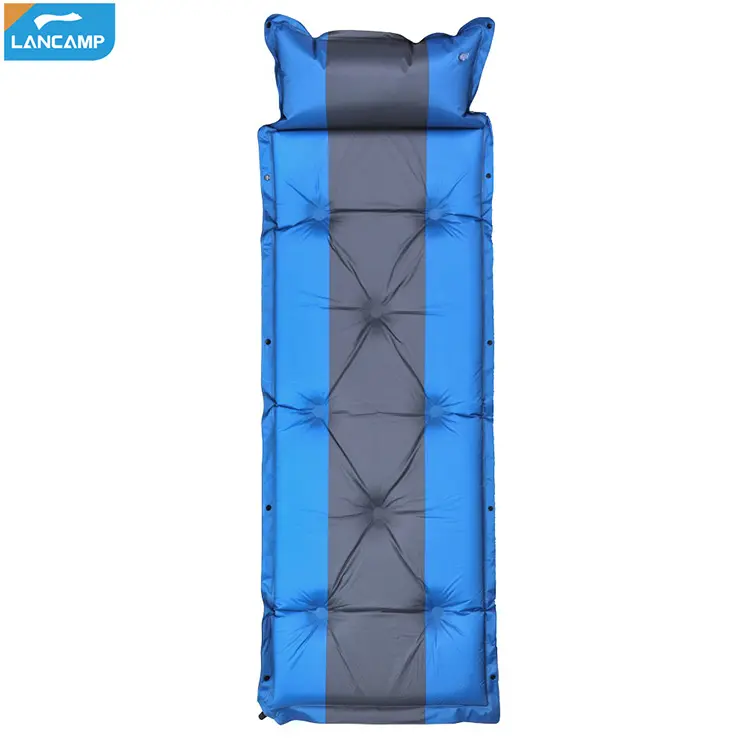 Self inflating Outdoor Camping mattress  Ultralight Waterproof Camping Foam Mattress Single Camping Sleeping Pad with pillow