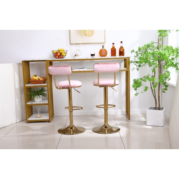 Bar Stools With Back and Footrest Counter Height Dining Chairs(Set Of 2)， Kitchen， Living Room， Bar Counter