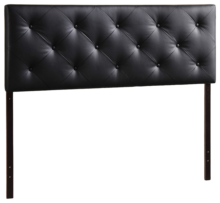 Baltimore Modern and Contemporary King Faux Leather Upholstered Headboard   Transitional   Headboards   by Baxton Studio  Houzz