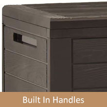 Patio Storage Box Inlife Garden Deck Box Pillow and Cushion Organizer 50 Gallon Brown 30.7"x17.3"x21.7"