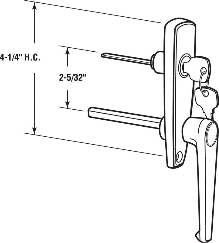 HANDLE F/GARAGE DR KEYED