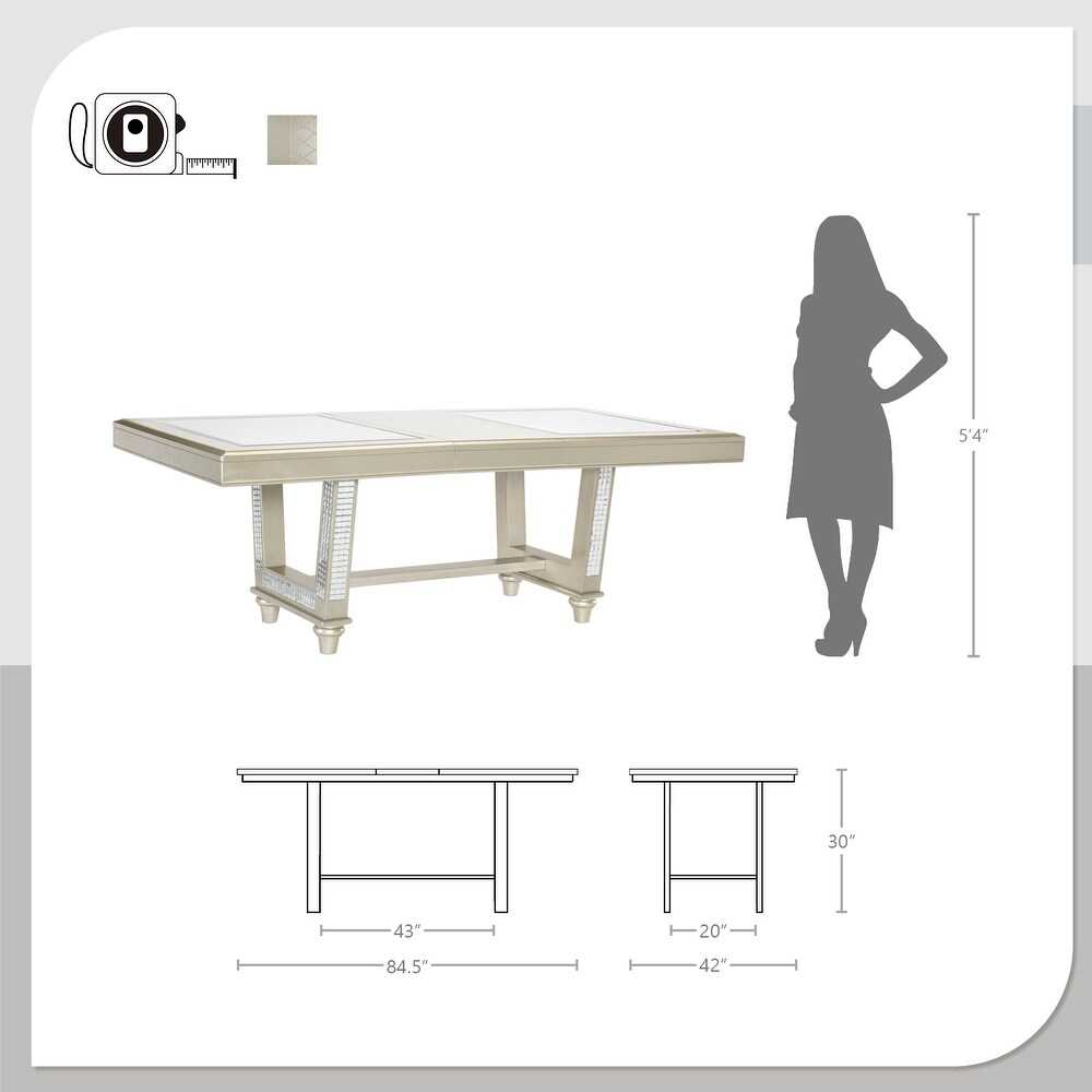 Abene 5 Piece Extendable Dining Set