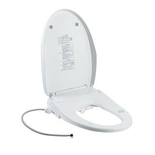 Casta Diva Electric Smart Bidet Seat for Elongated Toilets with Remote Control in White CD-BT01