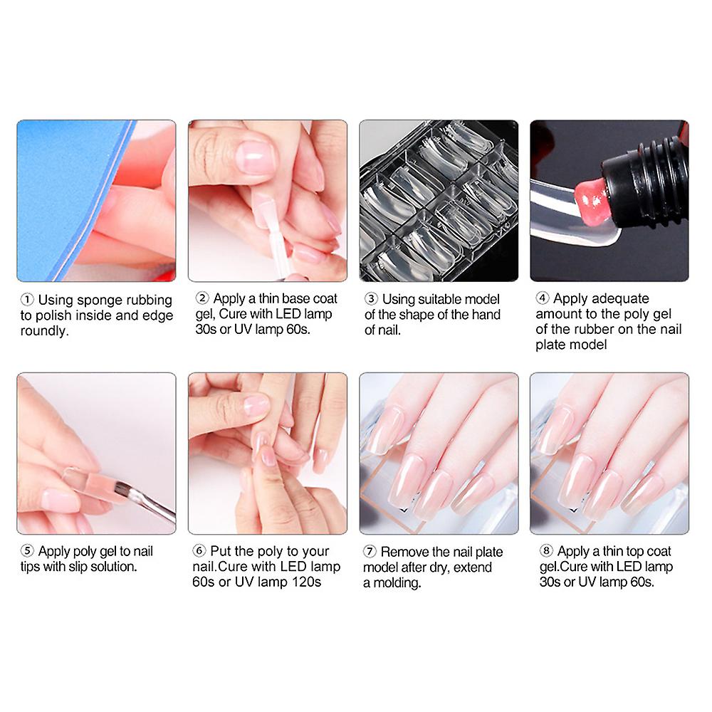 15ml Nail Glue Lasting Finger Nail Crystal Jelly Uv Lamp Extension Nails Art Decoration Nail Polish  02clear