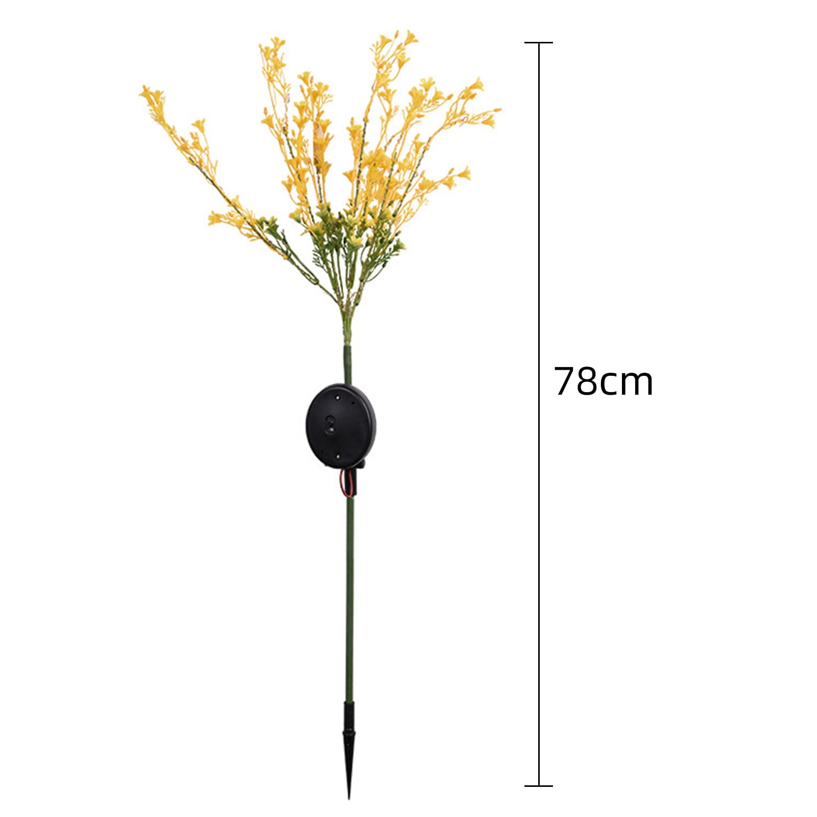 Outdoor Solar Flower Lights Canola Flowers Solar LED Garden Stake Lights IP65 Waterproof Adjustable for Patio 2Pack