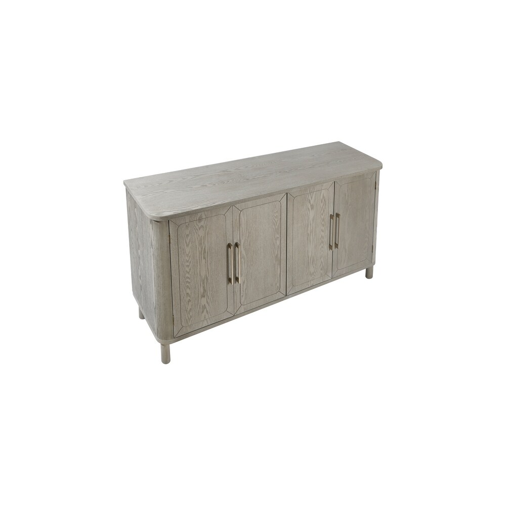 Four Door Storage Cabinet With Curved Countertop