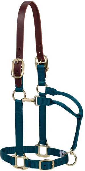 Weaver Leather Breakaway Original Adjustable Latigo Leather Chin and Throat Snap Horse Halter