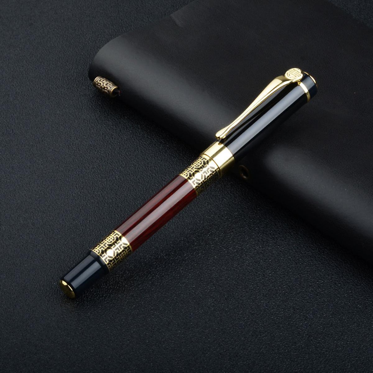 Wood-effect Metal Fountain Pen，medium Nib， Journaling， Calligraphy， Smooth Writing Pens