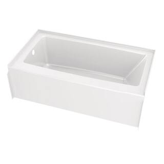 Delta Classic 500 60 in. x 32 in. Alcove Left Drain Bathtub and Wall Surrounds in High Gloss White BVS2-C521-WH