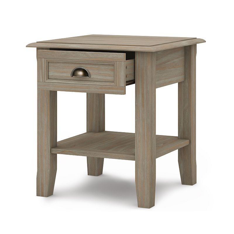 Simpli Home Burlington Square Traditional End Table