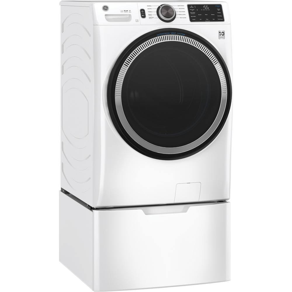 GE 4.8 cu. ft. Smart White Front Load Washer with OdorBlock UltraFresh Vent System and Sanitize with Oxi GFW550SSNWW