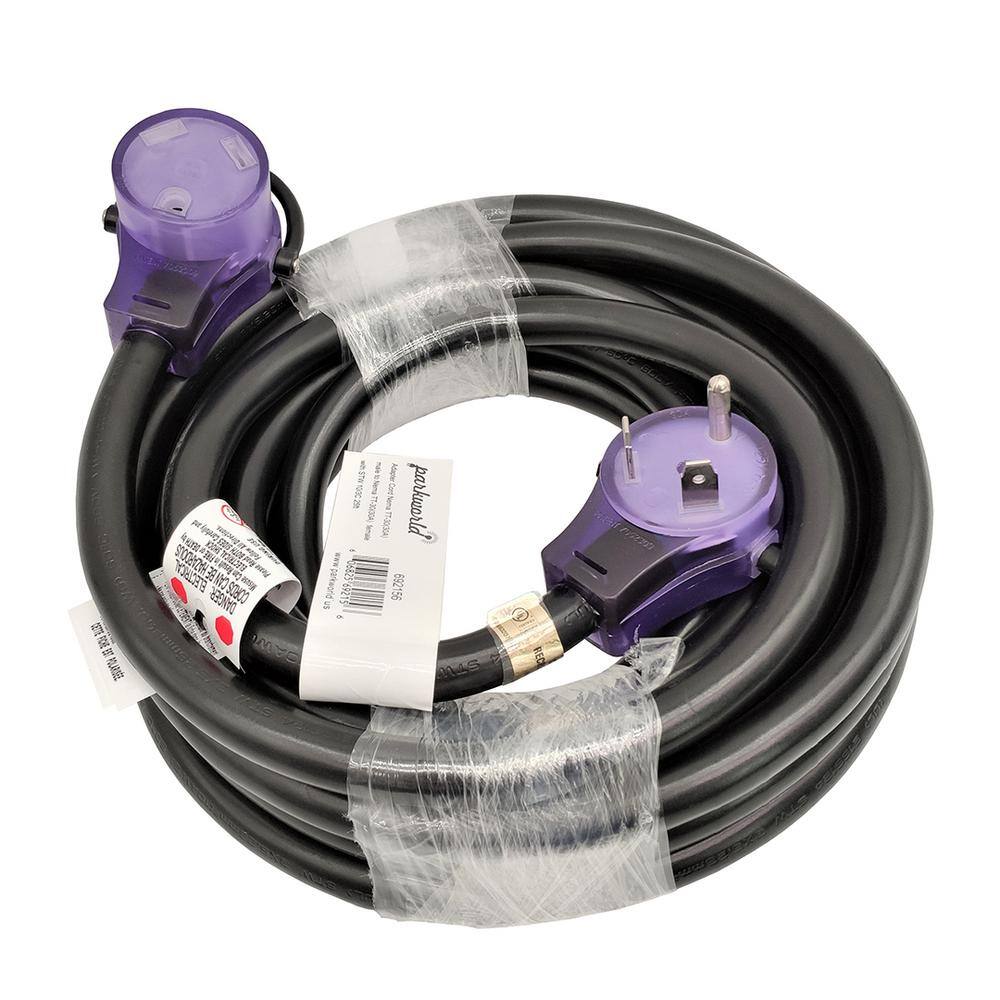 parkworld 25 ft. 103 30 Amp 125-Volt NEMA TT-30 RV Extension Cord with Handle 692156