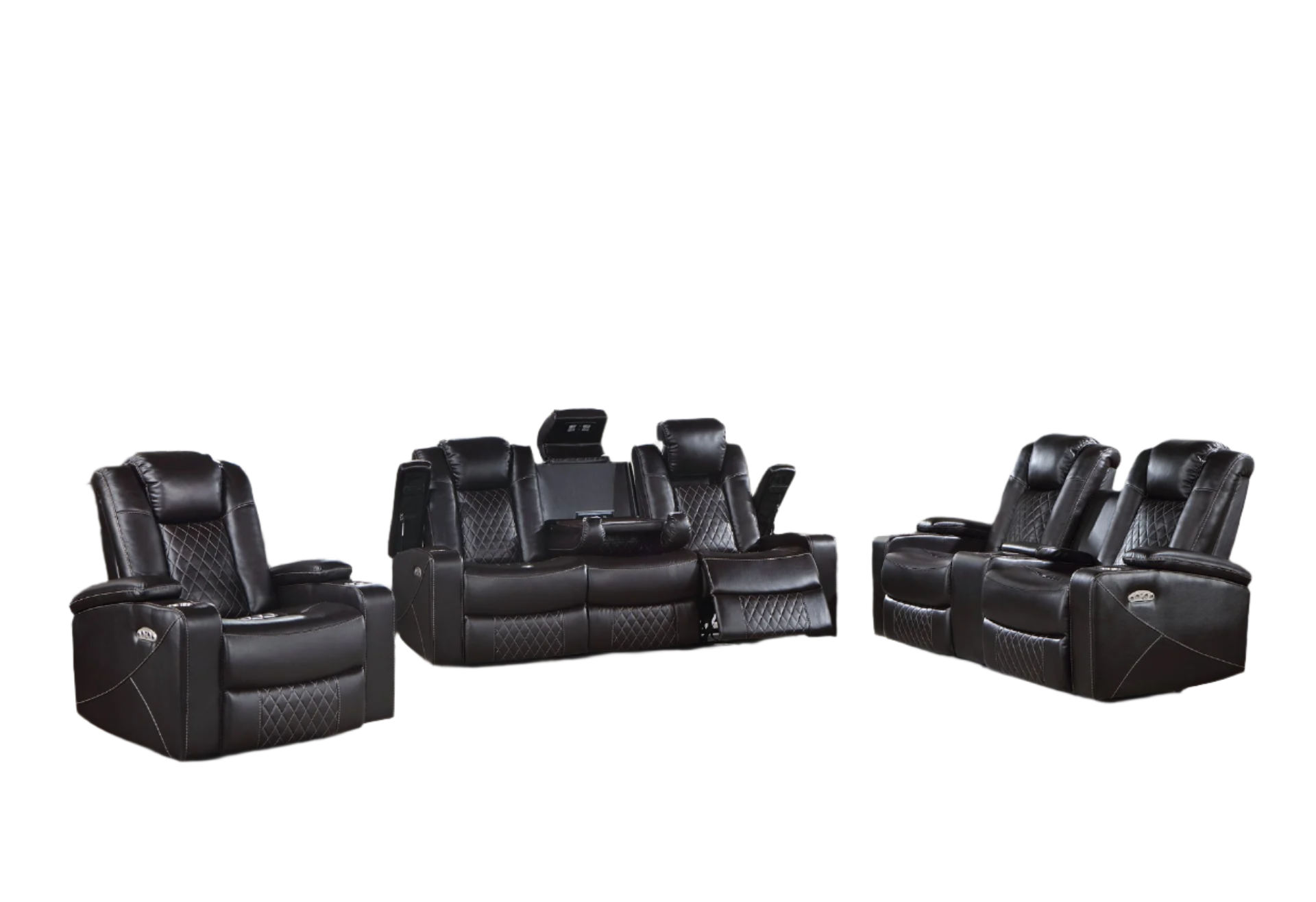 Agnes Power Reclining Sofa, Loveseat and Recliner