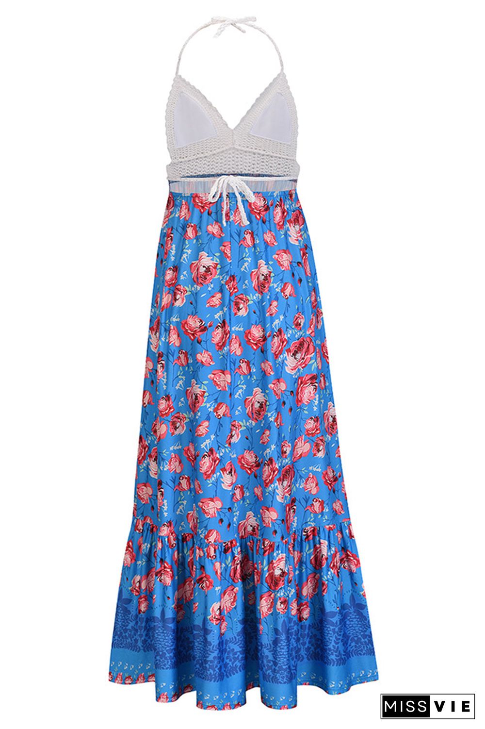 Halter Sleeveless Floral Dress Wholesale