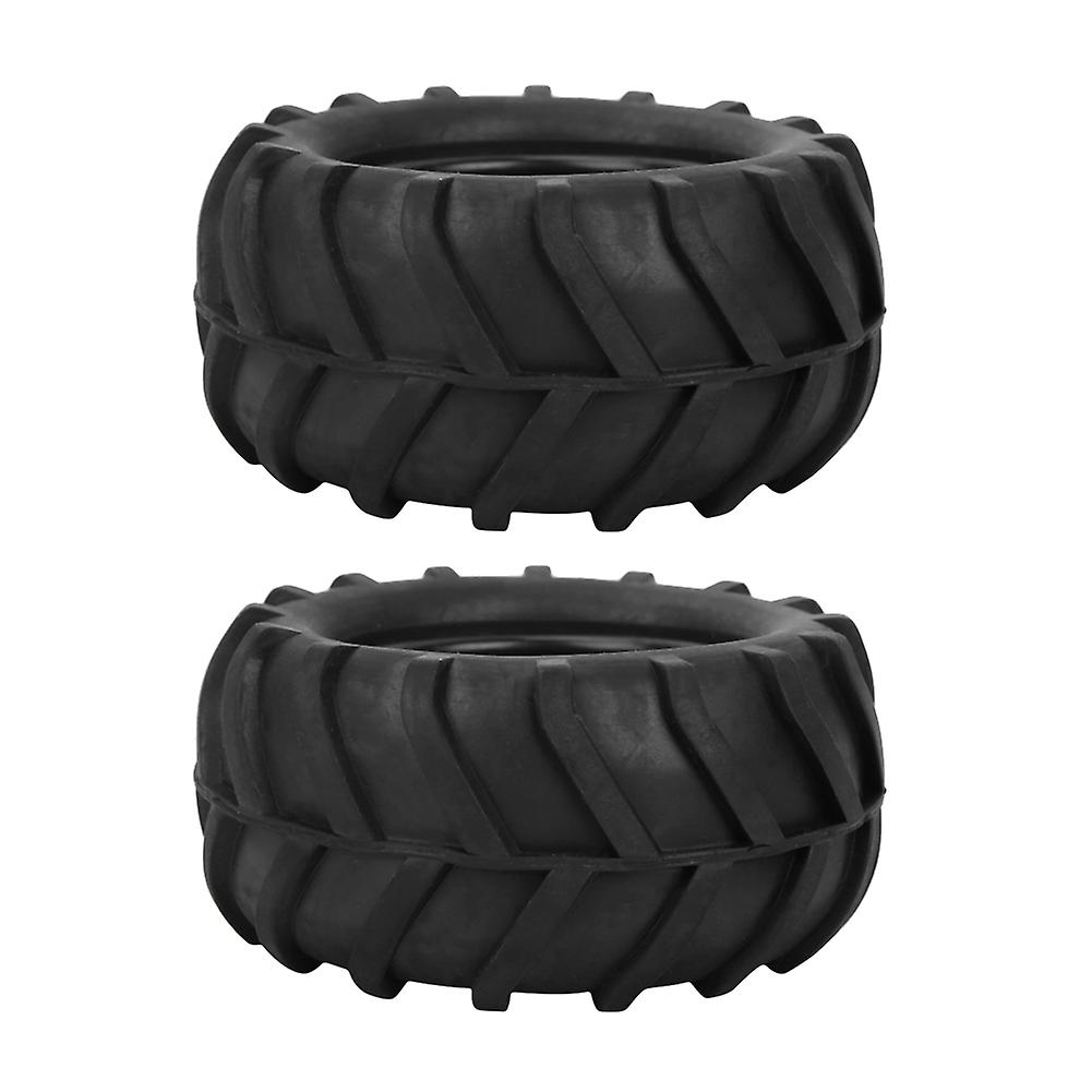 2pcs 82mm Rc Rubber Wheel Tire Tyre For 1/16 Remote Control Racing Car Buggy Truck