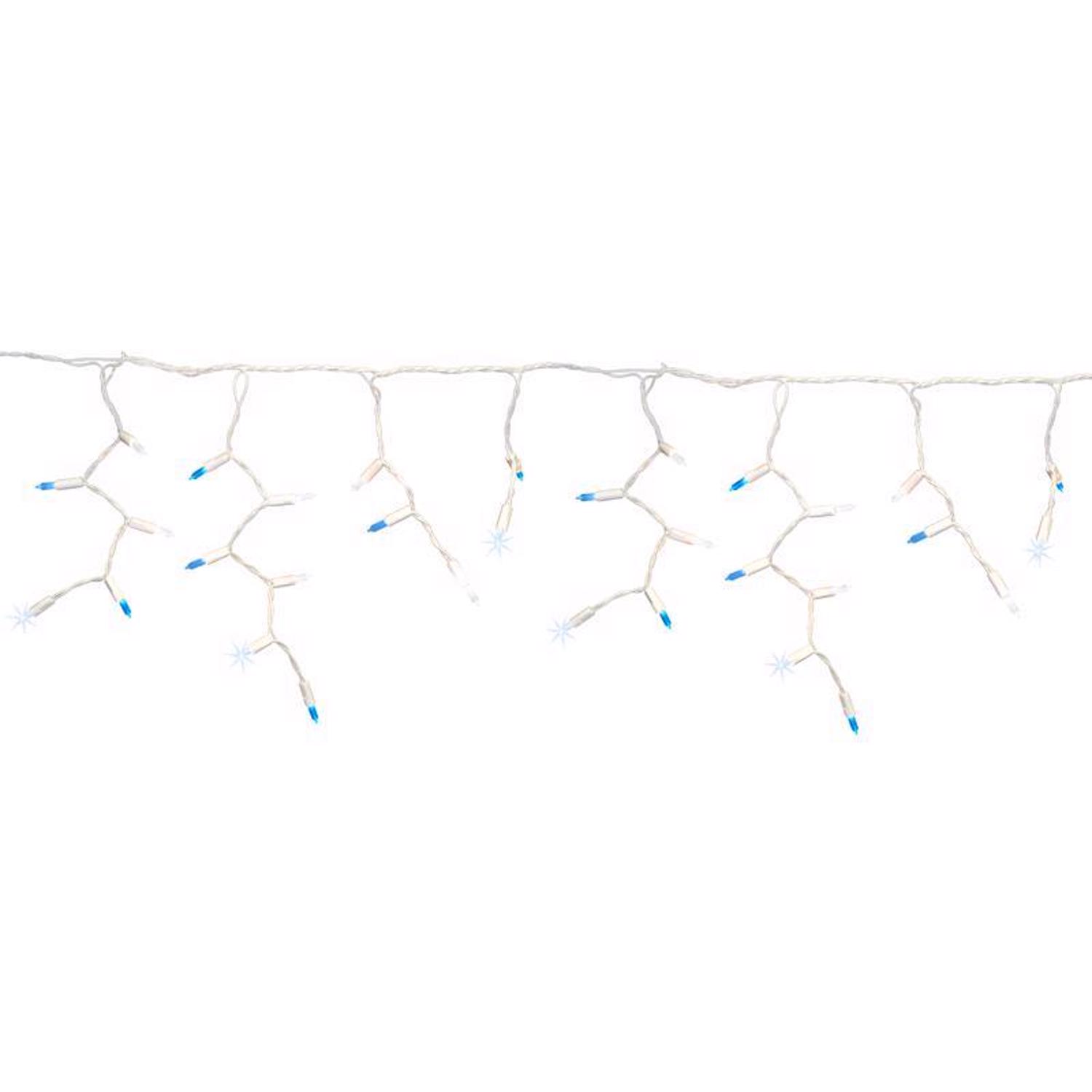 Celebrations Platinum LED T5 Blue/Pure White 100 ct Icicle Christmas Lights 9.5 ft.