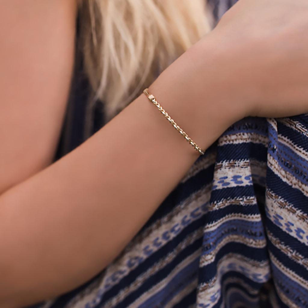 Ronaldo Jewelry  Empowered Bracelet - Made with 14K Gold and Argentium Silver