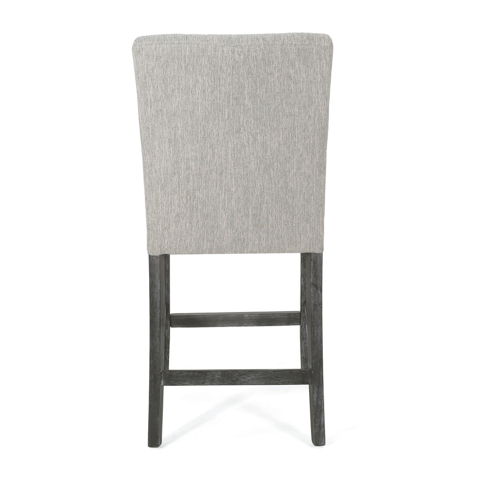 Rossburg Fabric and Rubberwood 26 Inch Counter Stools (Set of 2) by Christopher Knight Home