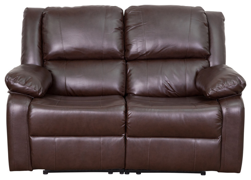 Leather Recline Loveseat   Contemporary   Loveseats   by Homesquare  Houzz