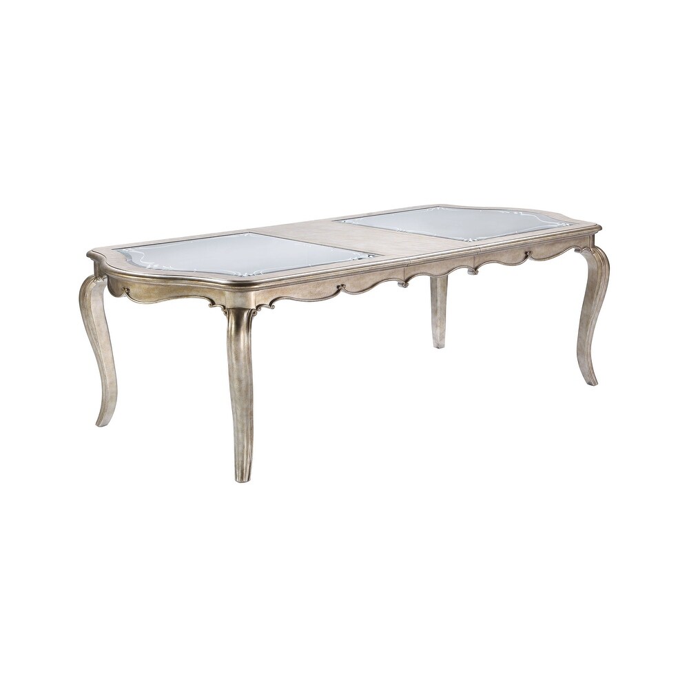 ACME Esteban Dining Table in Antique Champagne